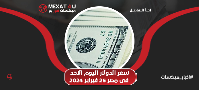 سعر الدولار اليوم في مصر الأحد 25 فبراير 2024