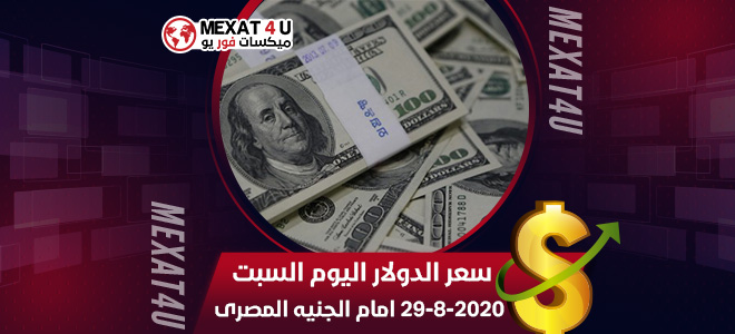 سعر الدولار اليوم السبت 29-8-2020 امام الجنيه المصرى